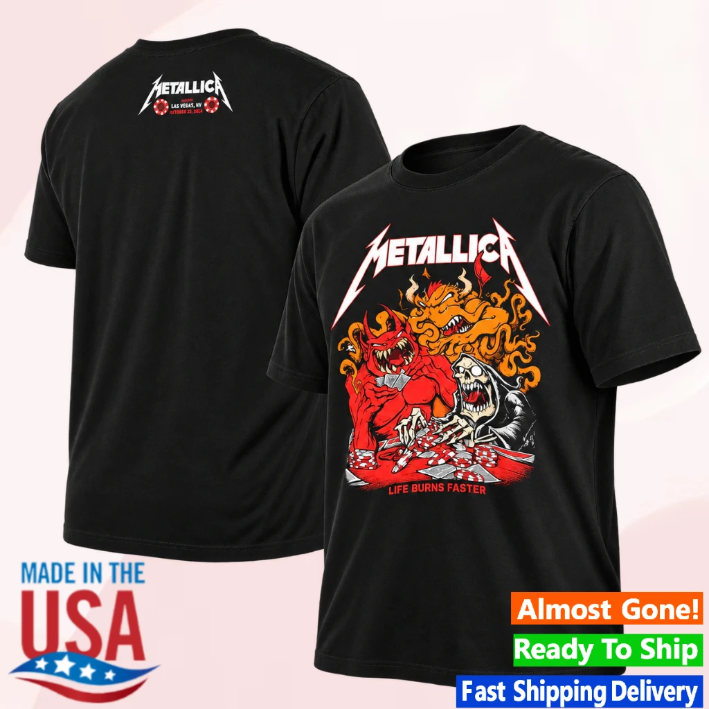 Metallica Life Burns Faster Weekend Two October 10 2026 Unisex Tee