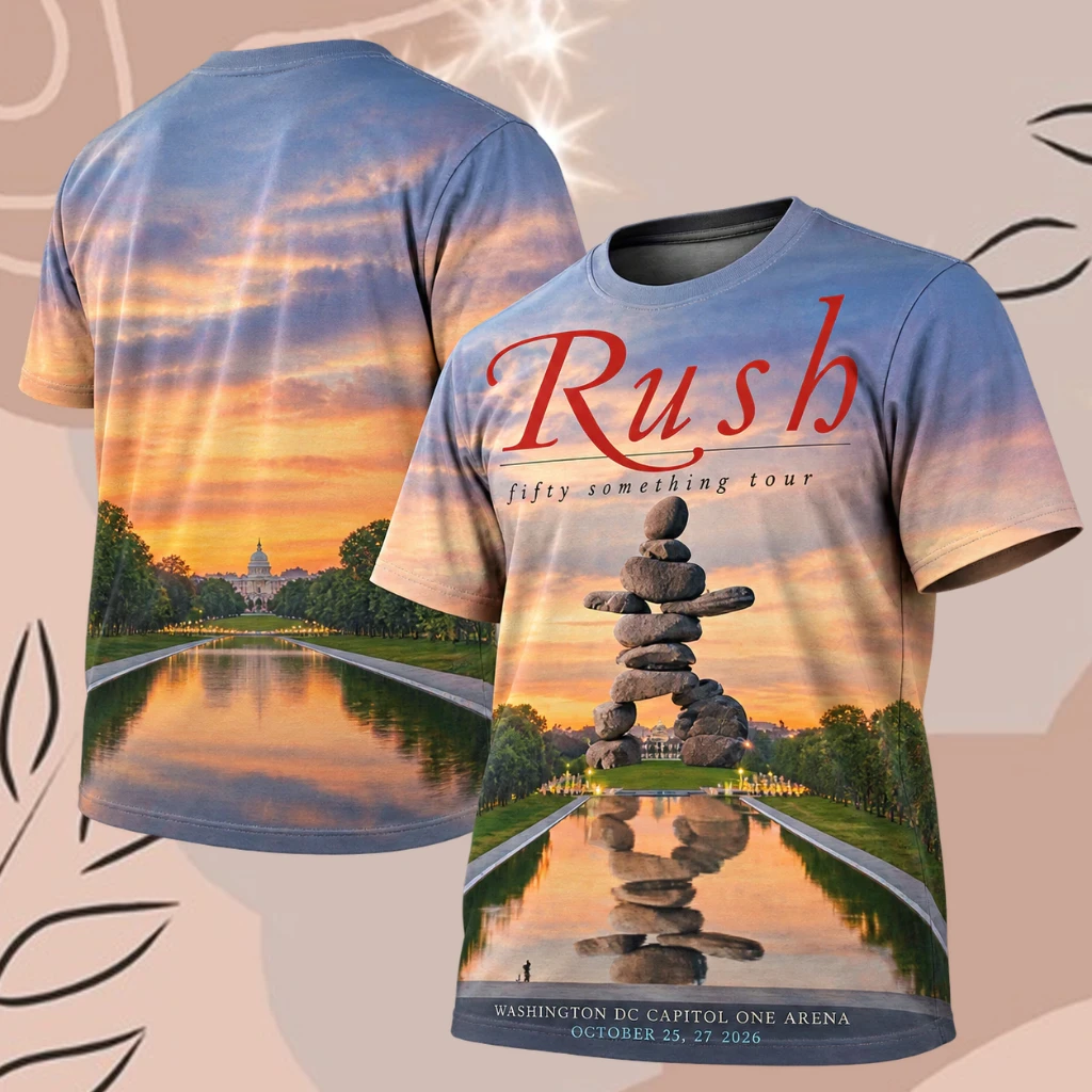 Rush Fifty Something Tour Washington DC 2026 Event Poster All Over Print Shirt